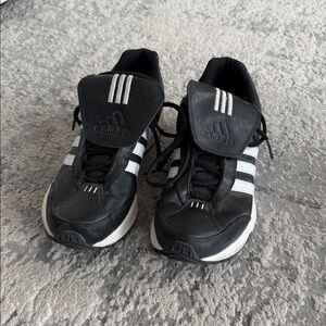 Adidas Men's Black and White Sports Sneakers